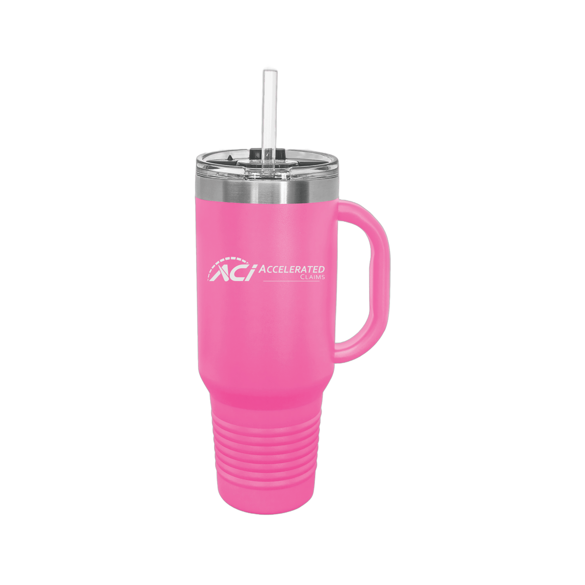 accelclaims-travel-mug-40oz-uv-drinkwarefront-40ozTravelMug-pink-flat-front