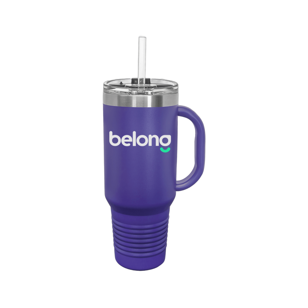 belonghome-travel-mug-40oz-uv-drinkwarefront-40ozTravelMug-purple-flat-front