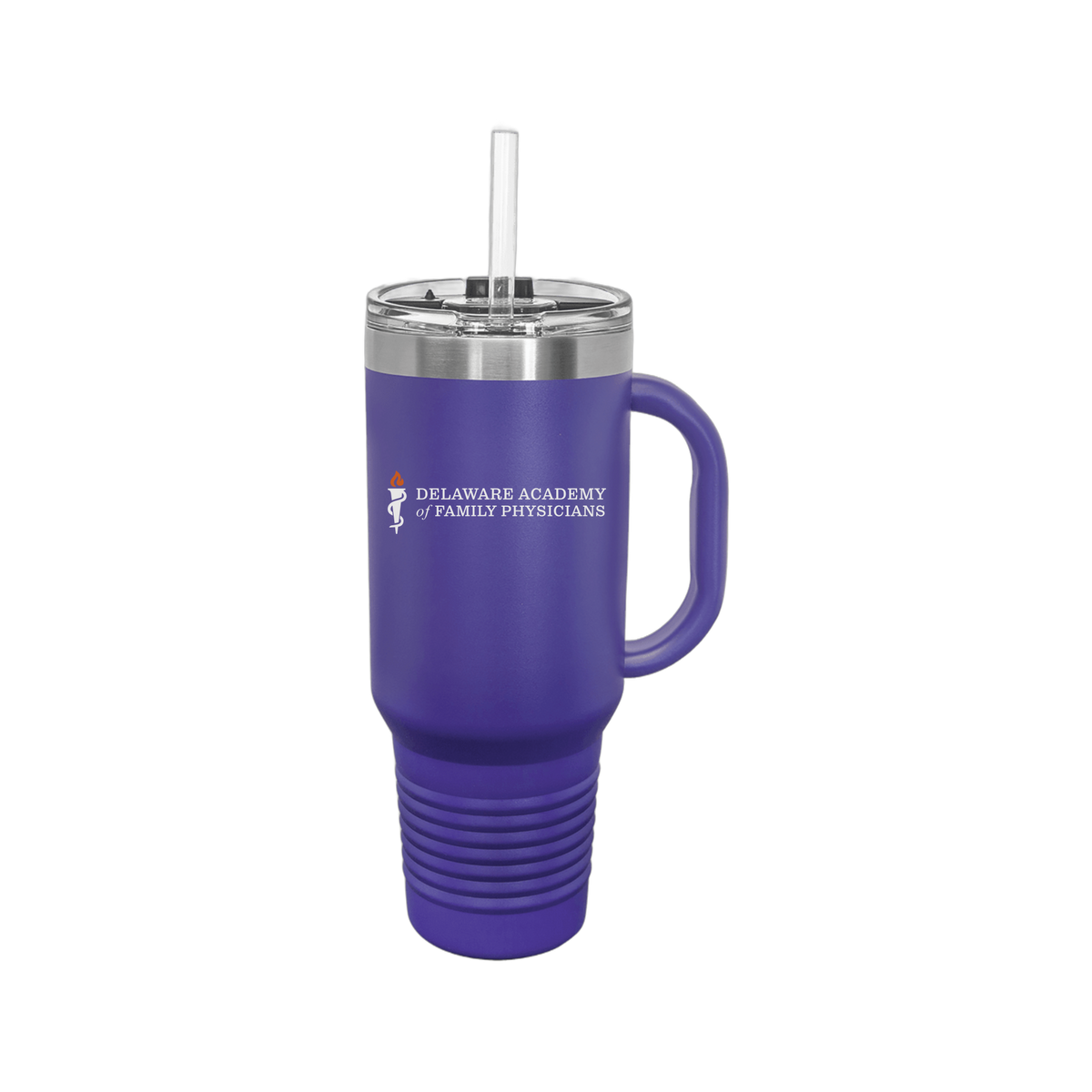 delfamdoc-travel-mug-40oz-uv-drinkwarefront-40ozTravelMug-purple-flat-front