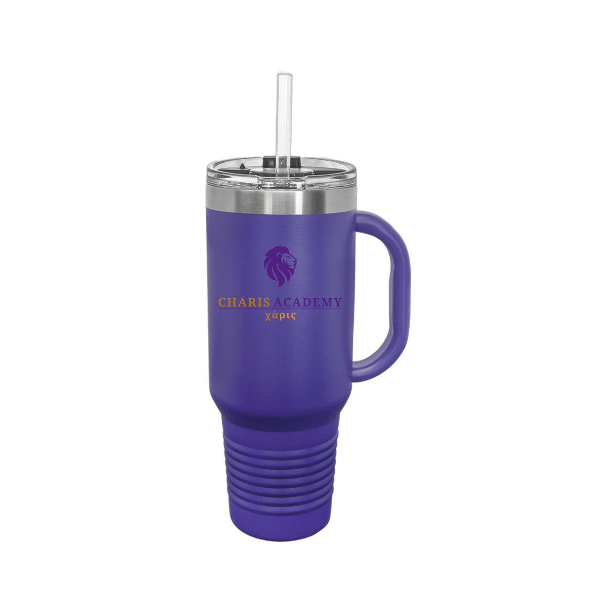 cahazleton-travel-mug-40oz-uv-drinkwarefront-40ozTravelMug-purple-flat-front