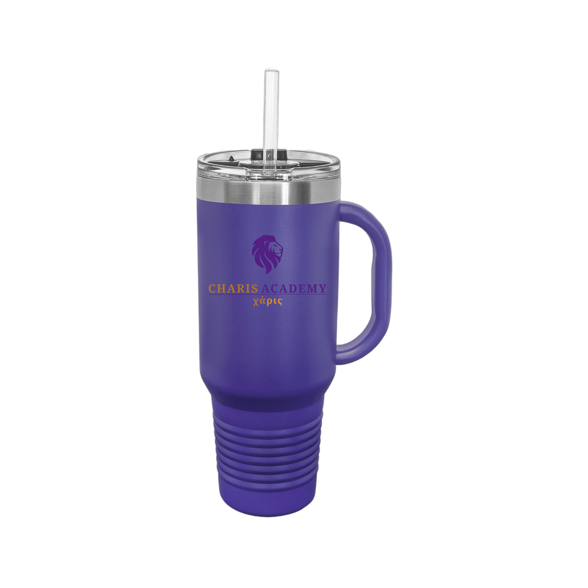 cahazleton-travel-mug-40oz-uv-drinkwarefront-40ozTravelMug-purple-flat-front