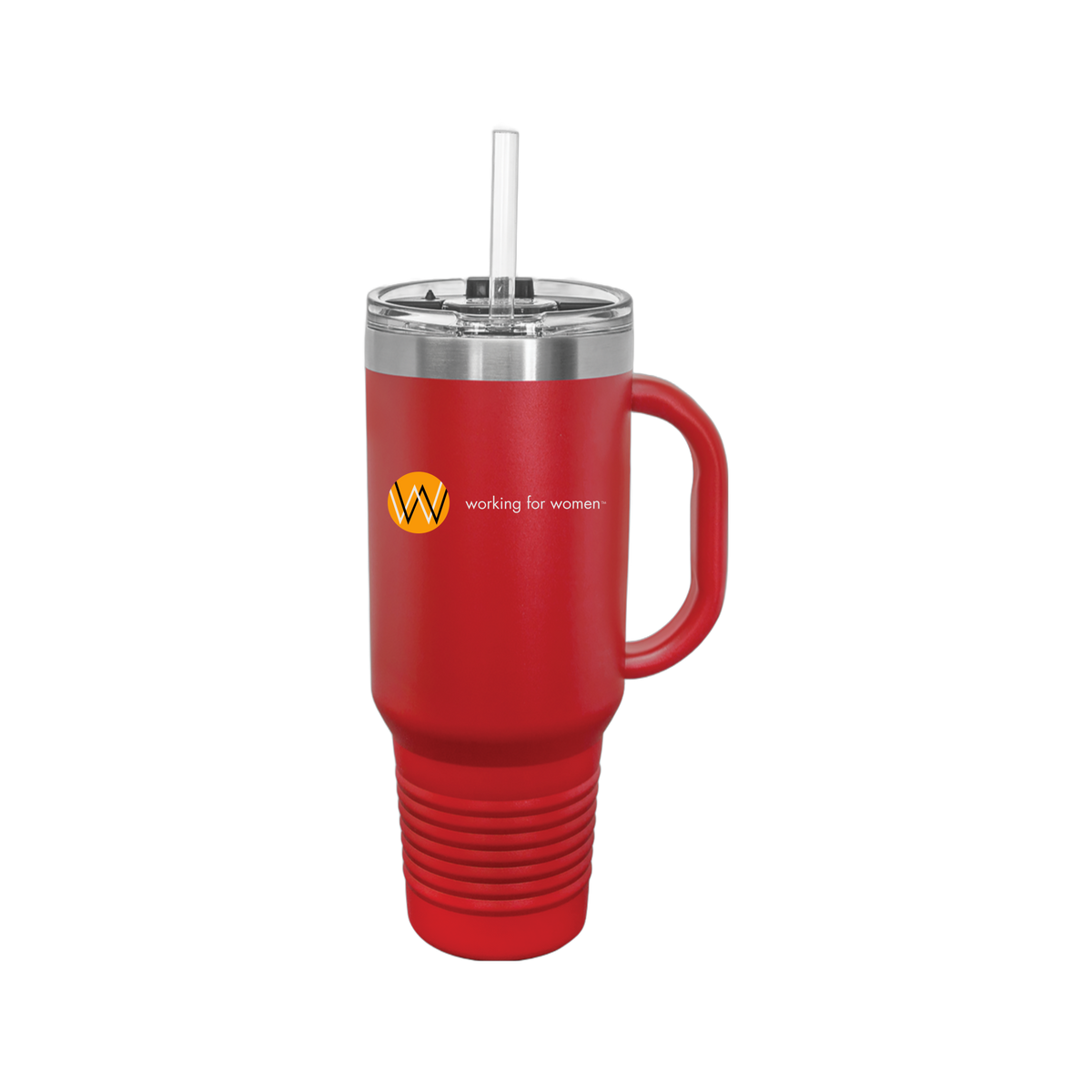 workingforwomen-travel-mug-40oz-uv-drinkwarefront-40ozTravelMug-red-flat-front