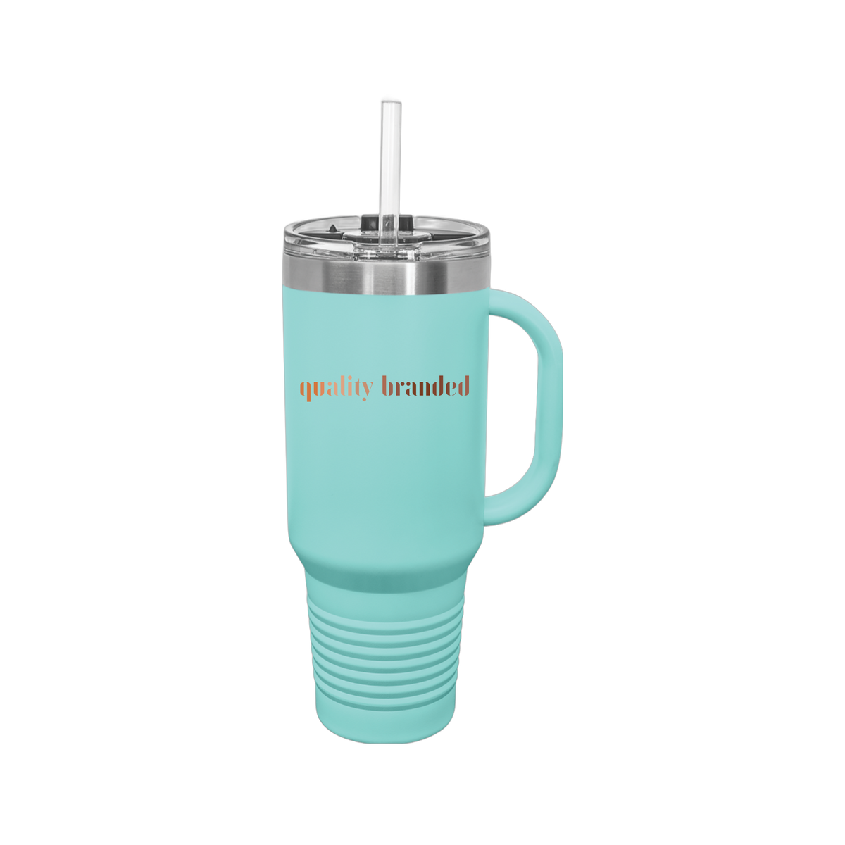 qualitybranded-travel-mug-40oz-uv-drinkwarefront-40ozTravelMug-teal-flat-front