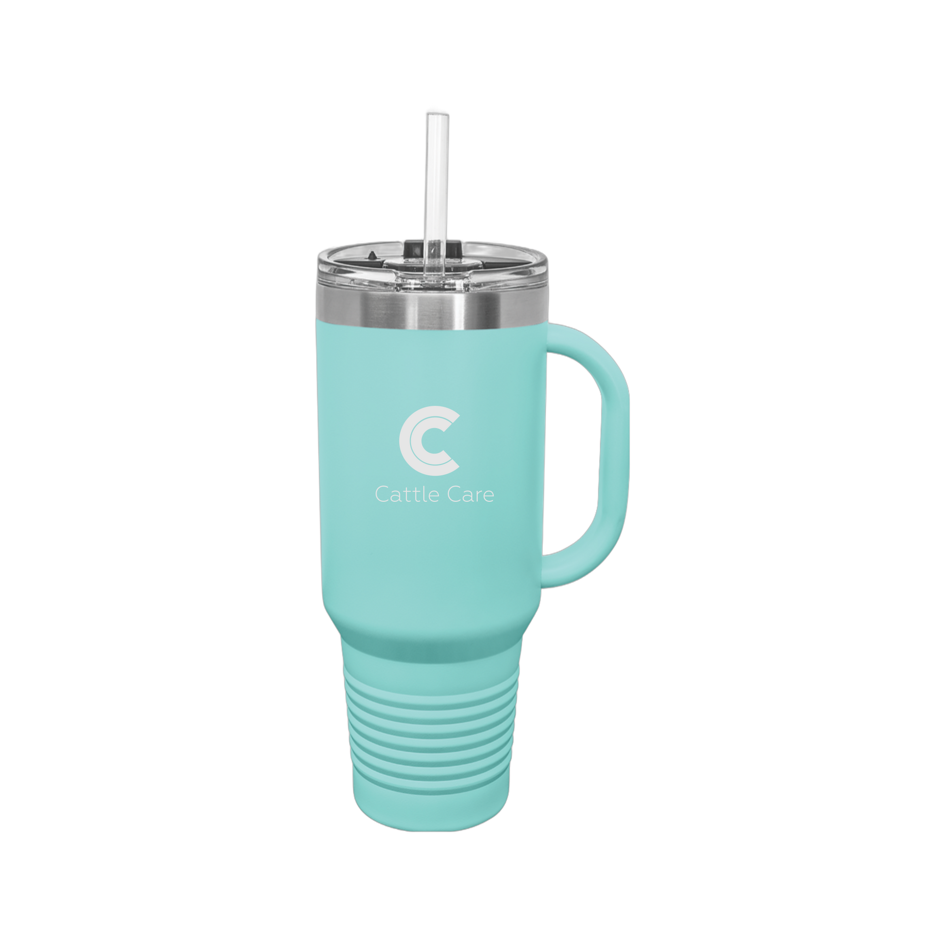 cattle-care-travel-mug-40oz-uv-drinkwarefront-40ozTravelMug-teal-flat-front
