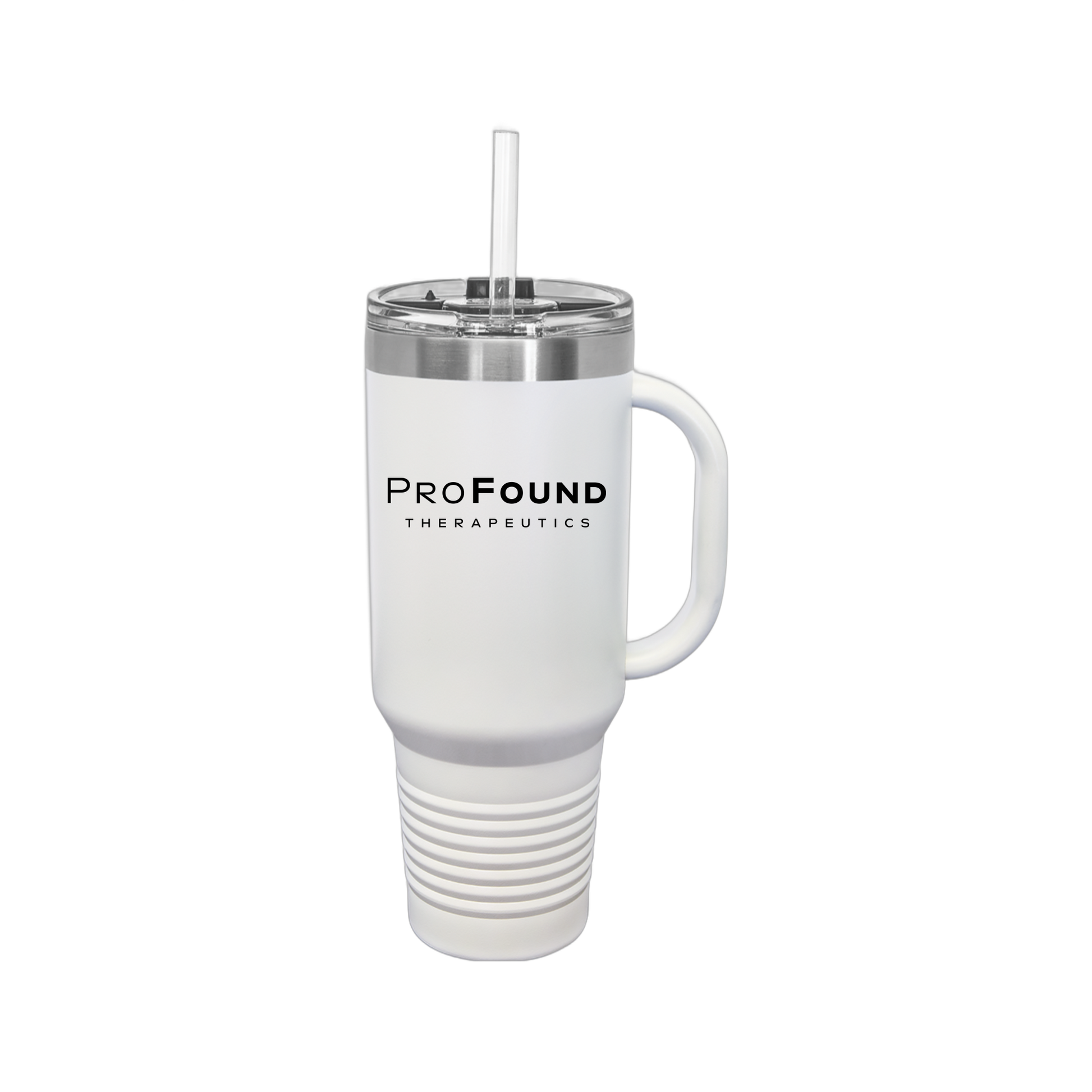 profoundtx-travel-mug-40oz-uv-drinkwarefront-40ozTravelMug-white-flat-front