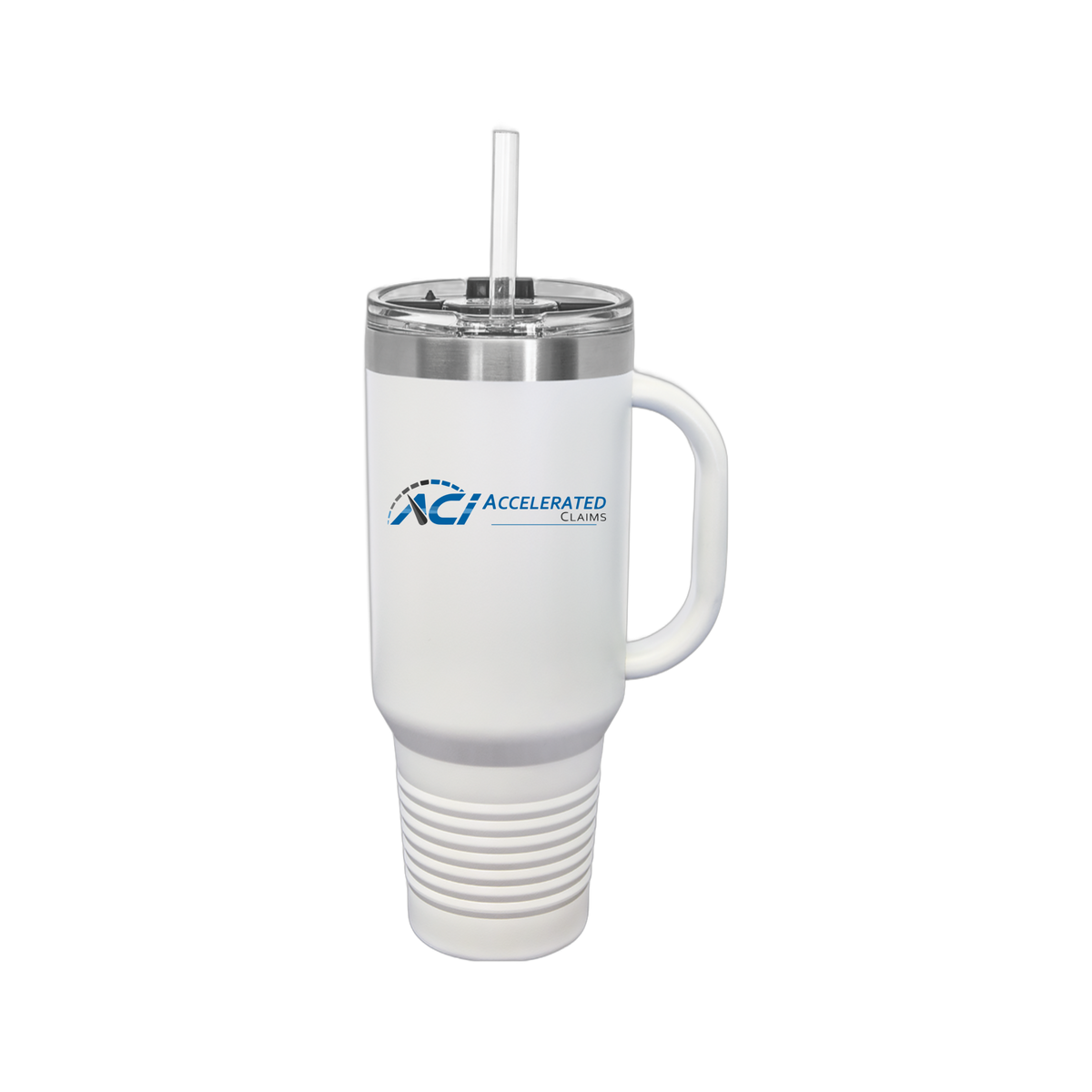 accelclaims-travel-mug-40oz-uv-drinkwarefront-40ozTravelMug-white-flat-front