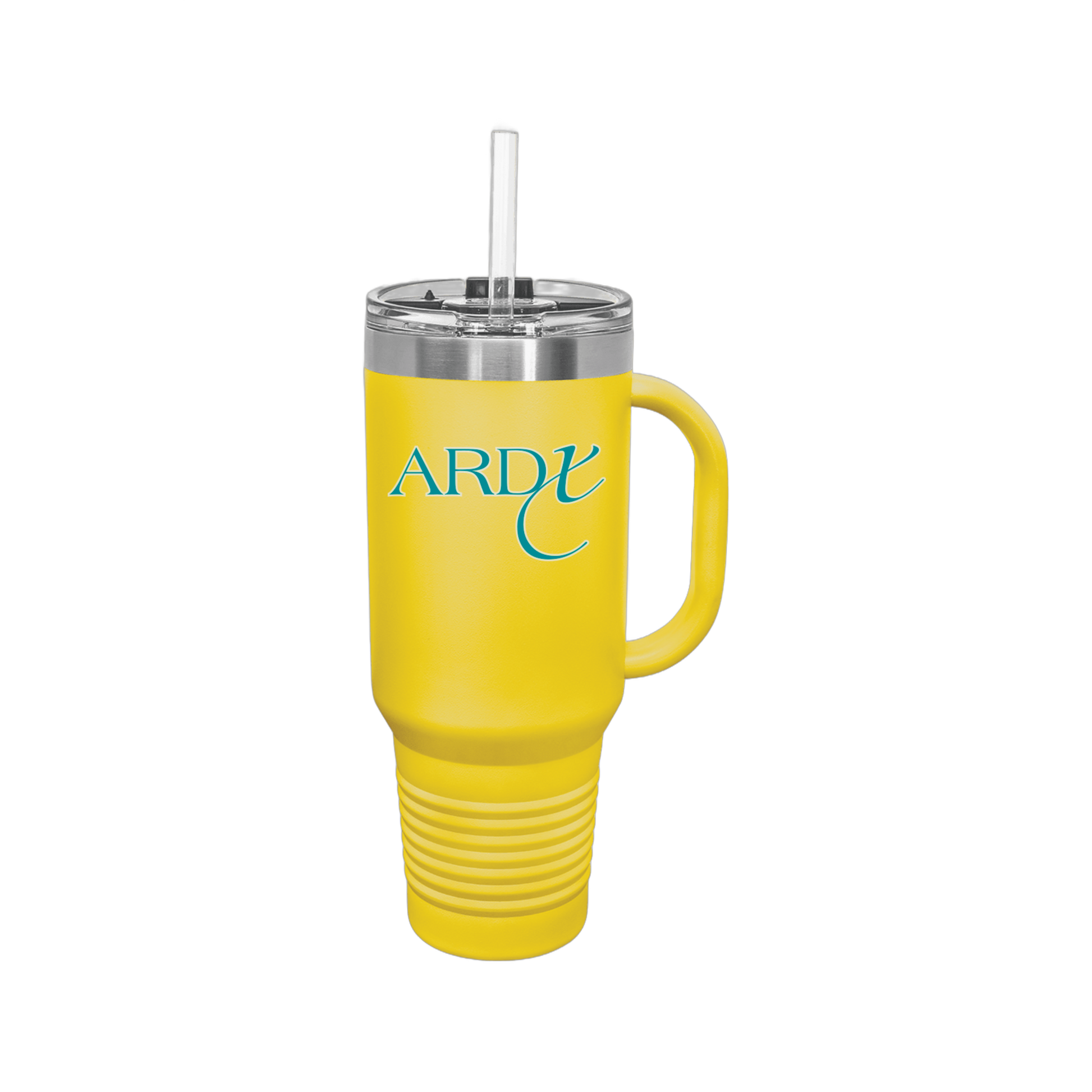 ardx-travel-mug-40oz-uv-drinkwarefront-40ozTravelMug-yellow-flat-front