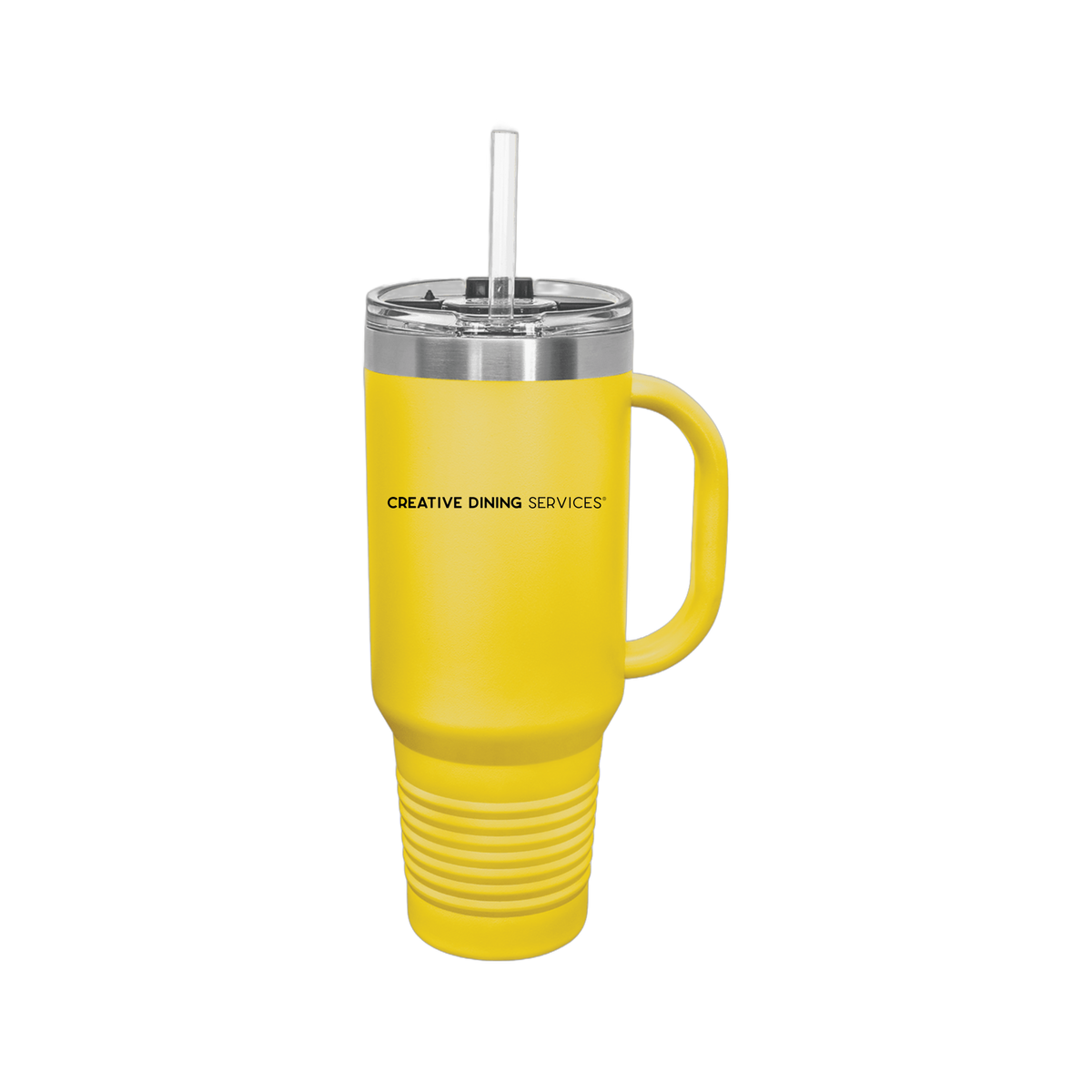 creativedining-travel-mug-40oz-uv-drinkwarefront-40ozTravelMug-yellow-flat-front