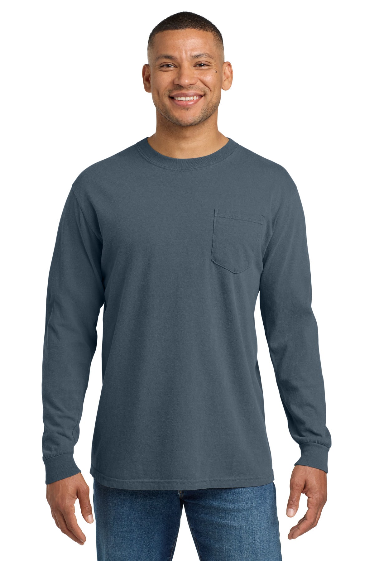 COMFORT COLORS ® Heavyweight Ring Spun Long Sleeve Pocket Tee. 4410