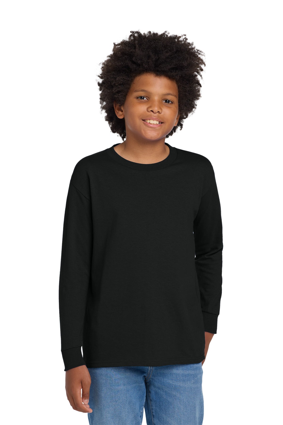 Gildan® Youth Heavy Cotton™ 100% Cotton Long Sleeve T-Shirt. 5400B