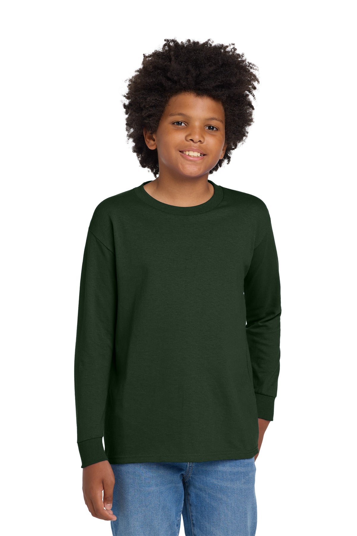 Gildan® Youth Heavy Cotton™ 100% Cotton Long Sleeve T-Shirt. 5400B