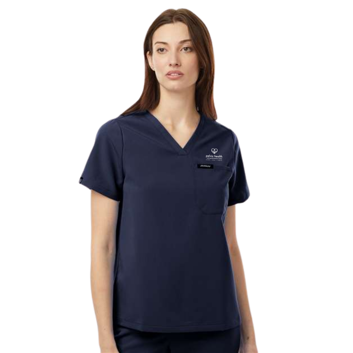 Jaanuu Women's 1-Pocket Scrub V-Neck Top