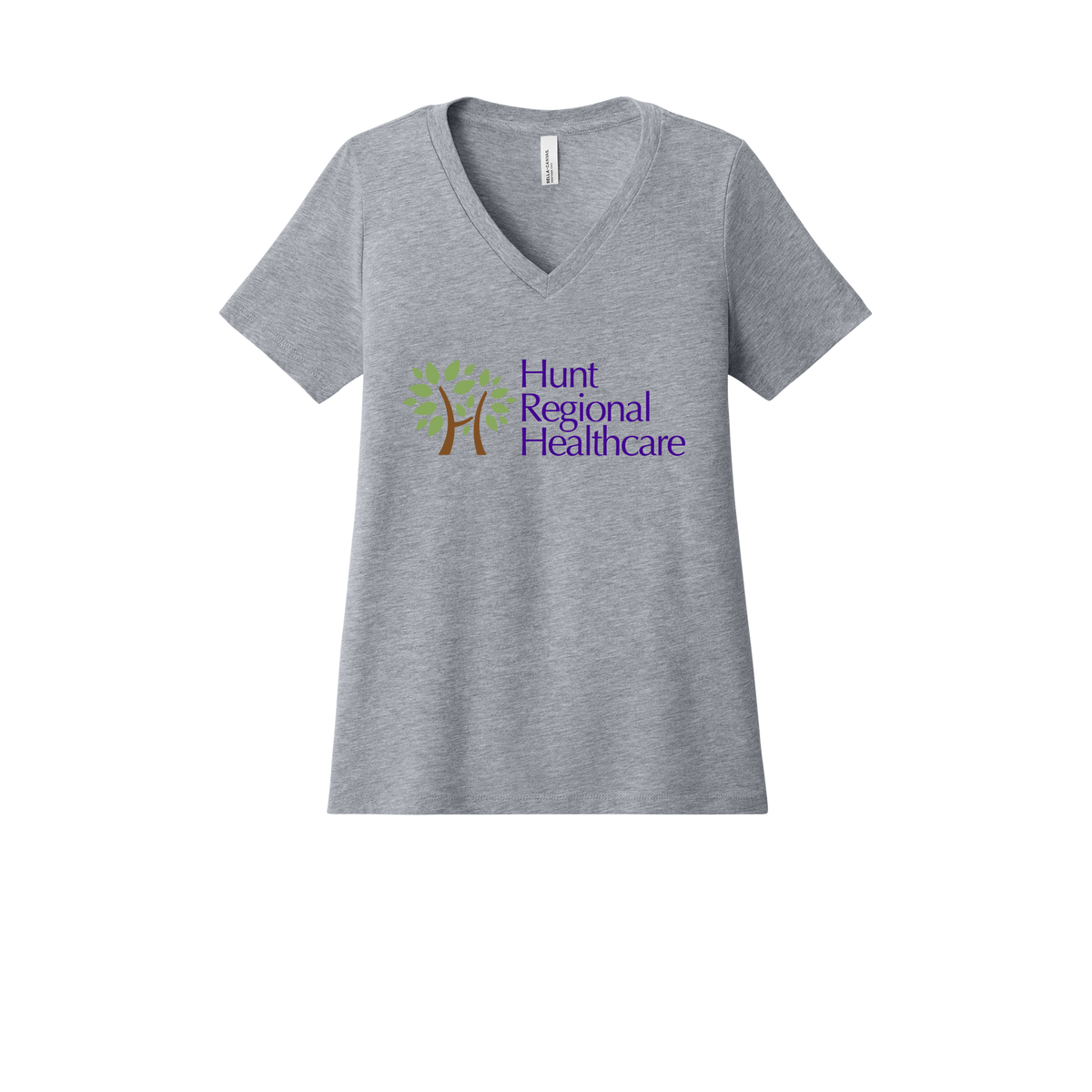 huntregional-womens-relaxed-v-neck-tee-dtf-front-6405CVC-athleticheather-flat-front