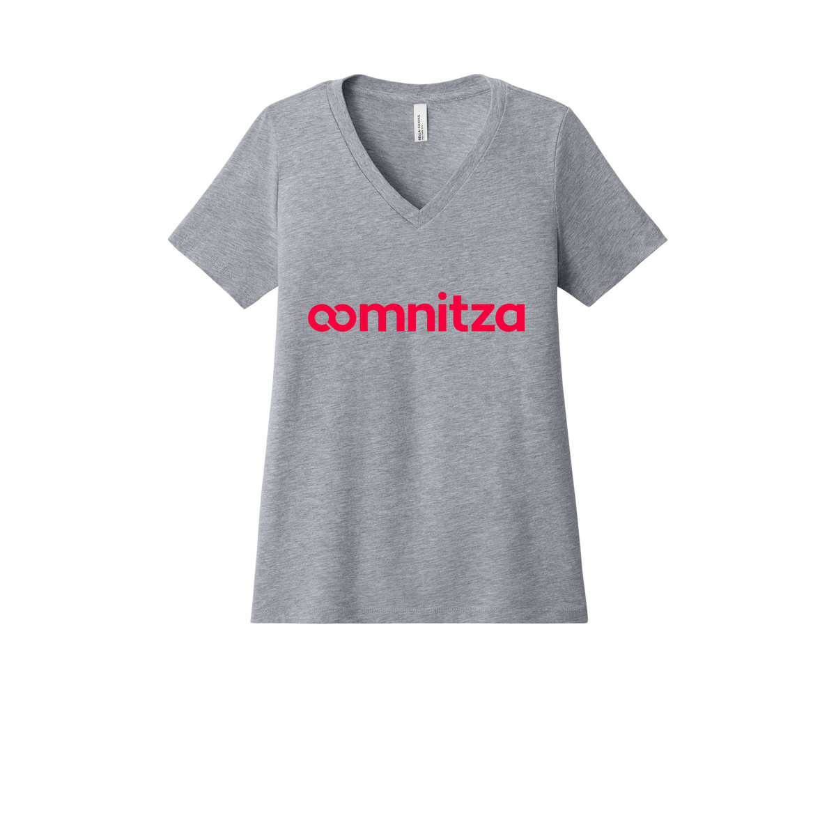 oomnitza-womens-relaxed-v-neck-tee-dtf-front-6405CVC-athleticheather-flat-front