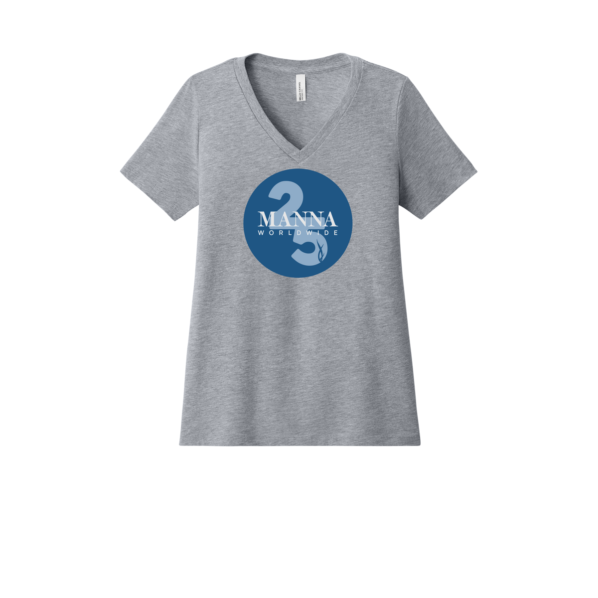 mannaworldwide-womens-relaxed-v-neck-tee-dtf-front-6405CVC-athleticheather-flat-front
