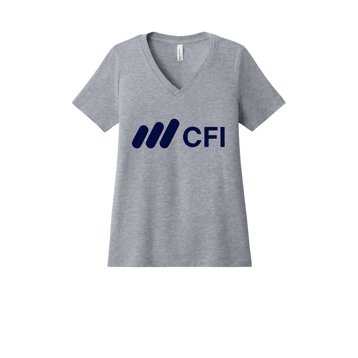 corporatefinanceinstitute-womens-relaxed-v-neck-tee-dtf-front-6405CVC-athleticheather-flat-front