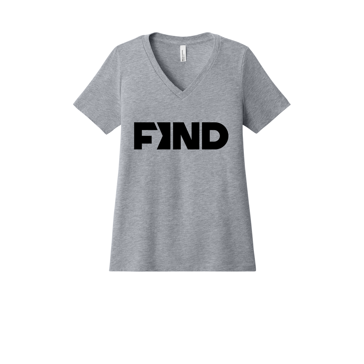 findrealestate-womens-relaxed-v-neck-tee-dtf-front-6405CVC-athleticheather-flat-front