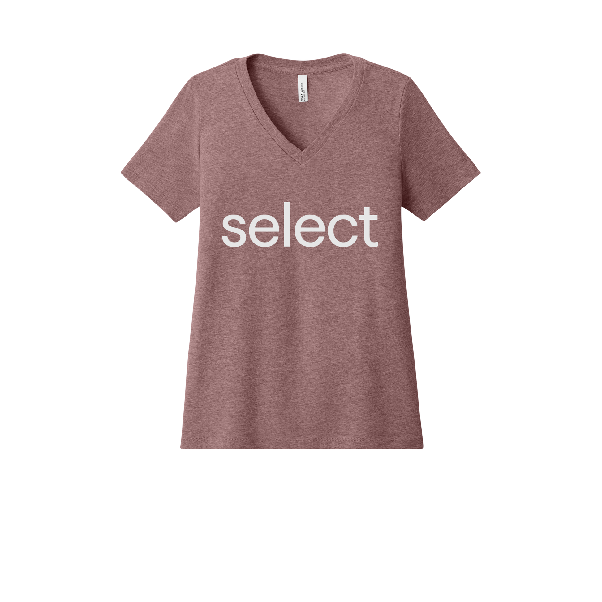 meetselect-womens-relaxed-v-neck-tee-dtf-front-6405CVC-heathermauve-flat-front