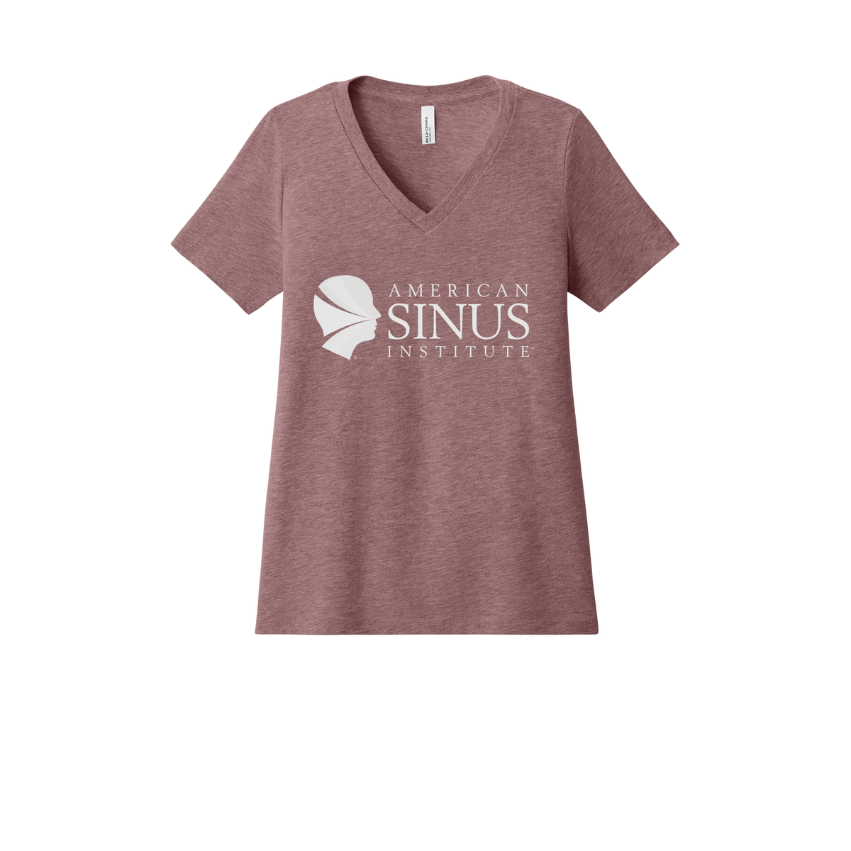 americansinus-womens-relaxed-v-neck-tee-dtf-front-6405CVC-heathermauve-flat-front