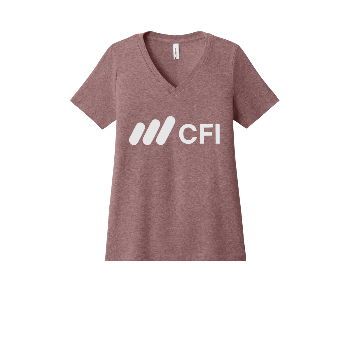 corporatefinanceinstitute-womens-relaxed-v-neck-tee-dtf-front-6405CVC-heathermauve-flat-front