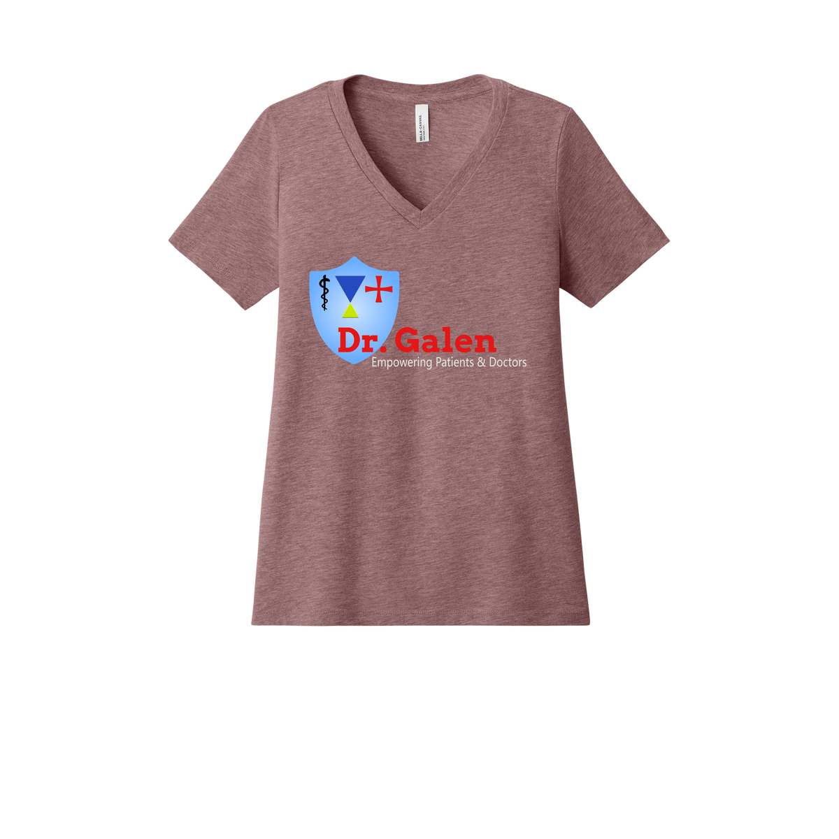 drgalen-womens-relaxed-v-neck-tee-dtf-front-6405CVC-heathermauve-flat-front