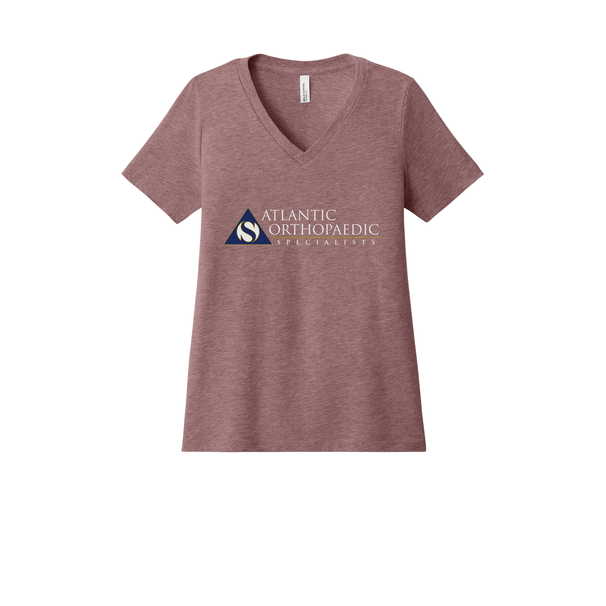 atlanticortho-womens-relaxed-v-neck-tee-dtf-front-6405CVC-heathermauve-flat-front