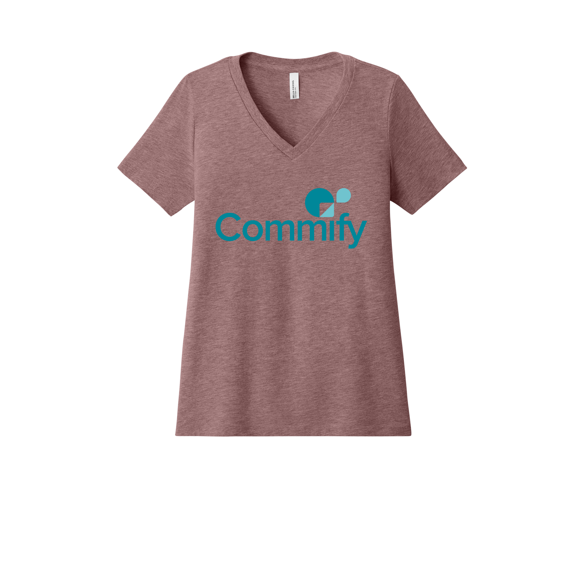 commify-womens-relaxed-v-neck-tee-dtf-front-6405CVC-heathermauve-flat-front