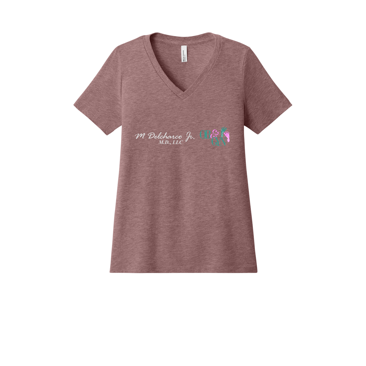 delcharco-womens-relaxed-v-neck-tee-dtf-front-6405CVC-heathermauve-flat-front