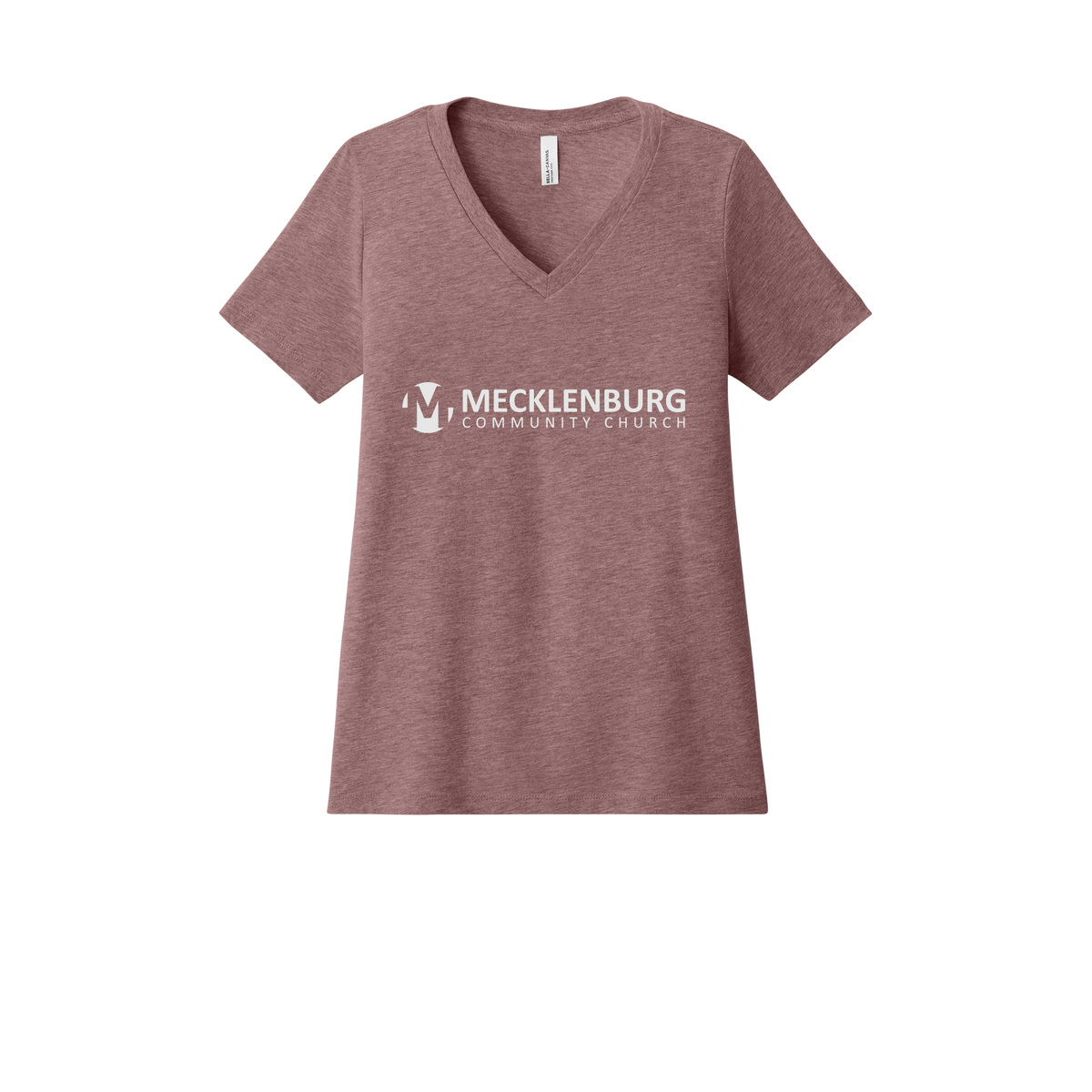 mecklenburg-womens-relaxed-v-neck-tee-dtf-front-6405CVC-heathermauve-flat-front