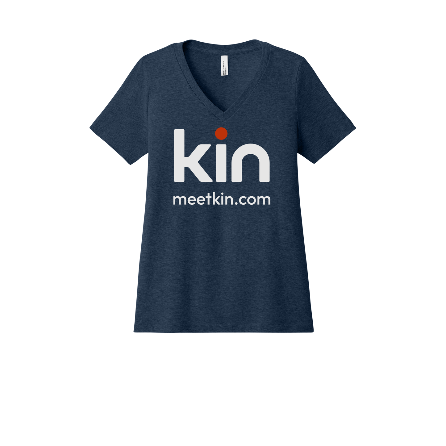 kin-womens-relaxed-v-neck-tee-dtf-front-6405CVC-heathernavy-flat-front