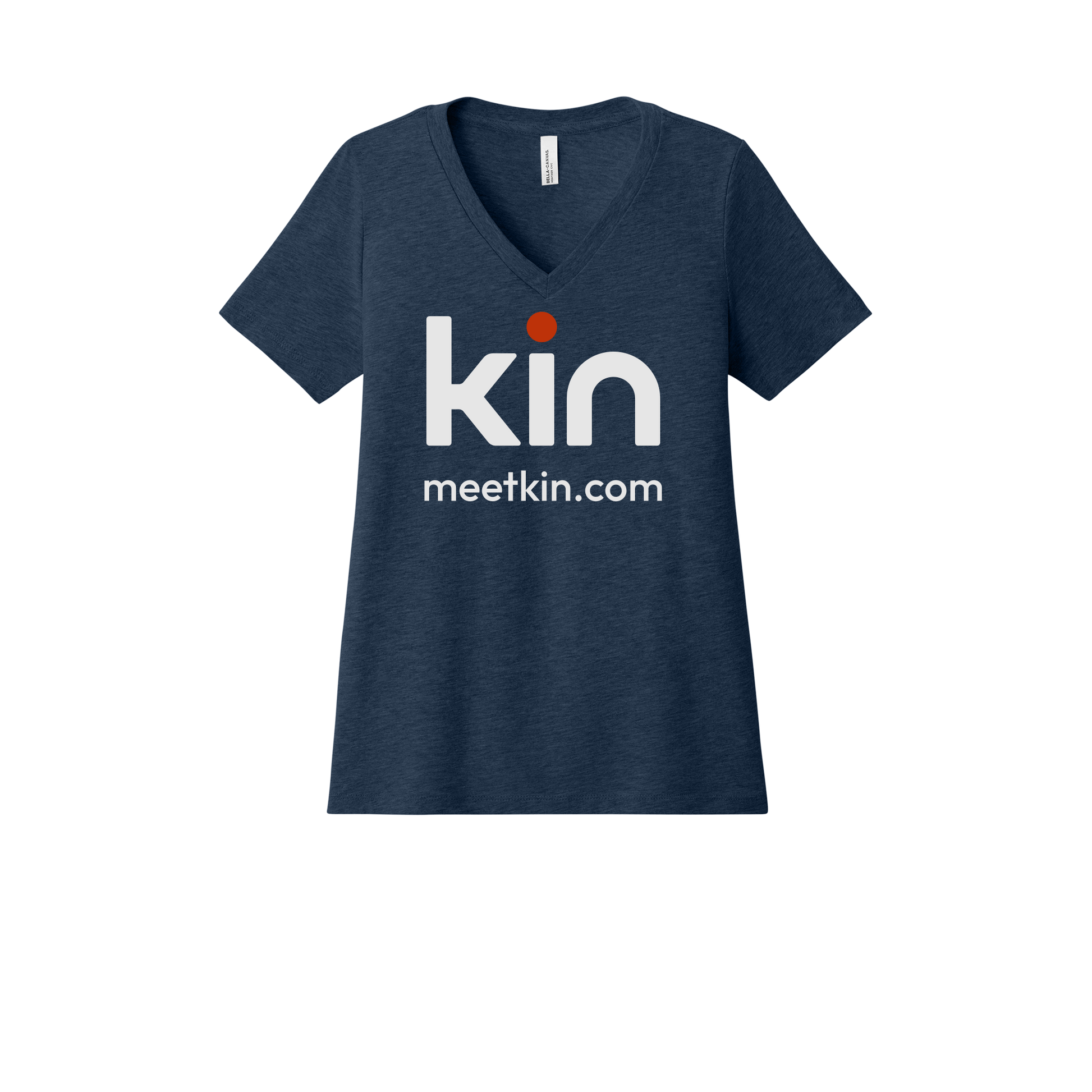 kin-womens-relaxed-v-neck-tee-dtf-front-6405CVC-heathernavy-flat-front