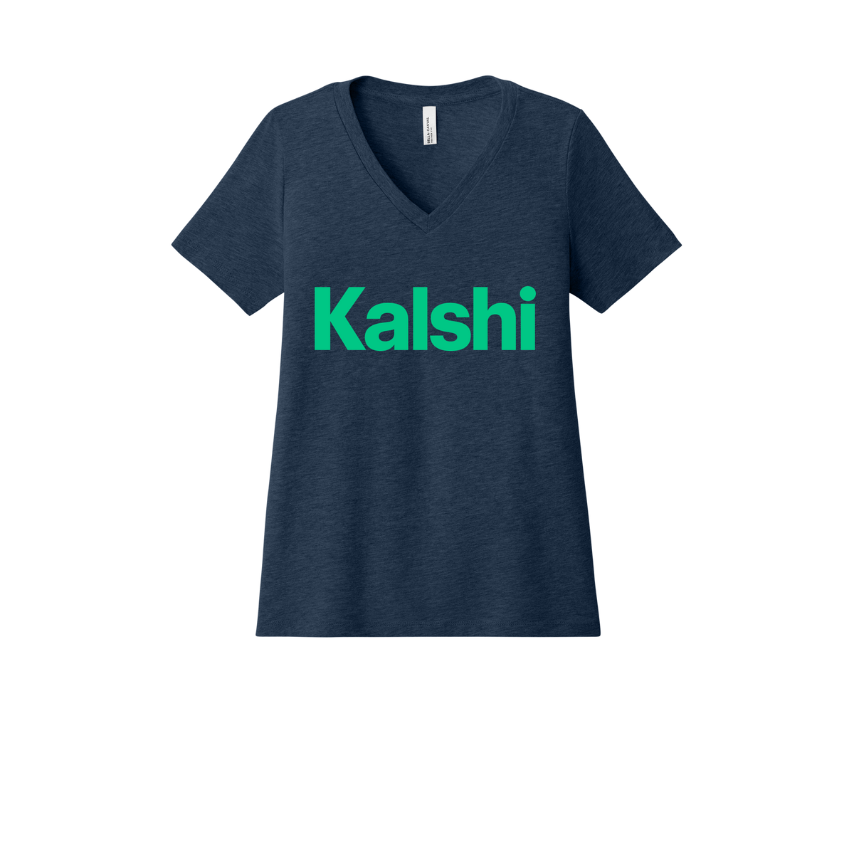 kalshi-womens-relaxed-v-neck-tee-dtf-front-6405CVC-heathernavy-flat-front
