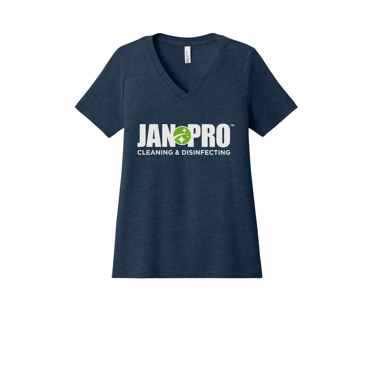 jan-pro-womens-relaxed-v-neck-tee-dtf-front-6405CVC-heathernavy-flat-front