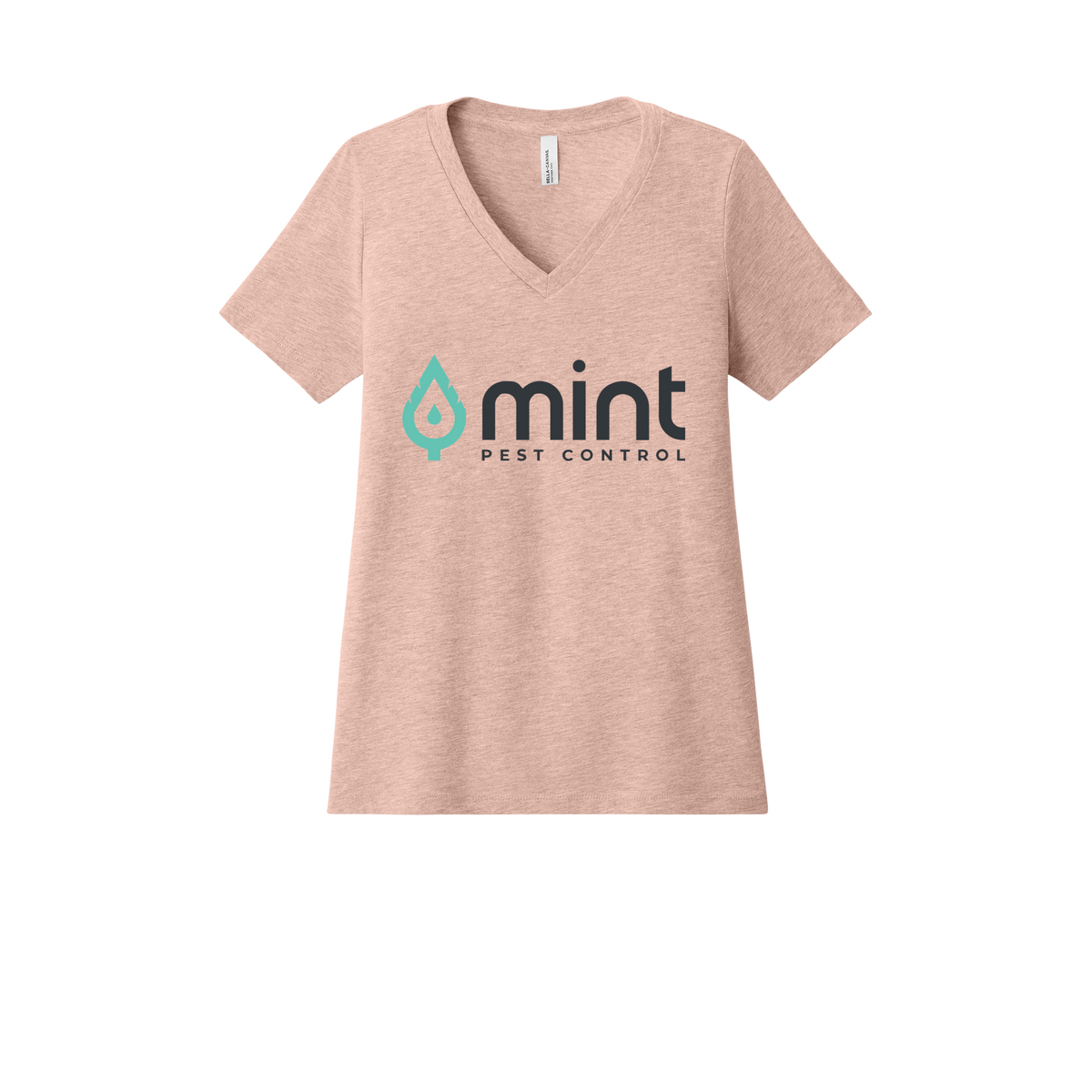 mintpest-womens-relaxed-v-neck-tee-dtf-front-6405CVC-heatherpeach-flat-front
