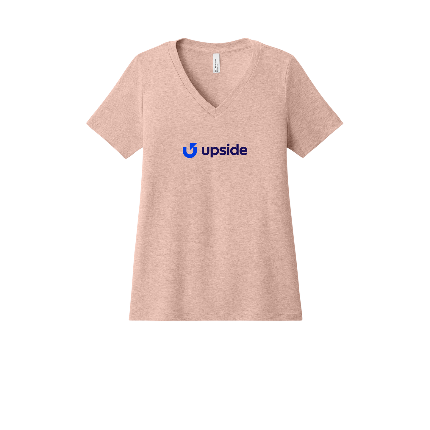 upside-womens-relaxed-v-neck-tee-dtf-front-6405CVC-heatherpeach-flat-front