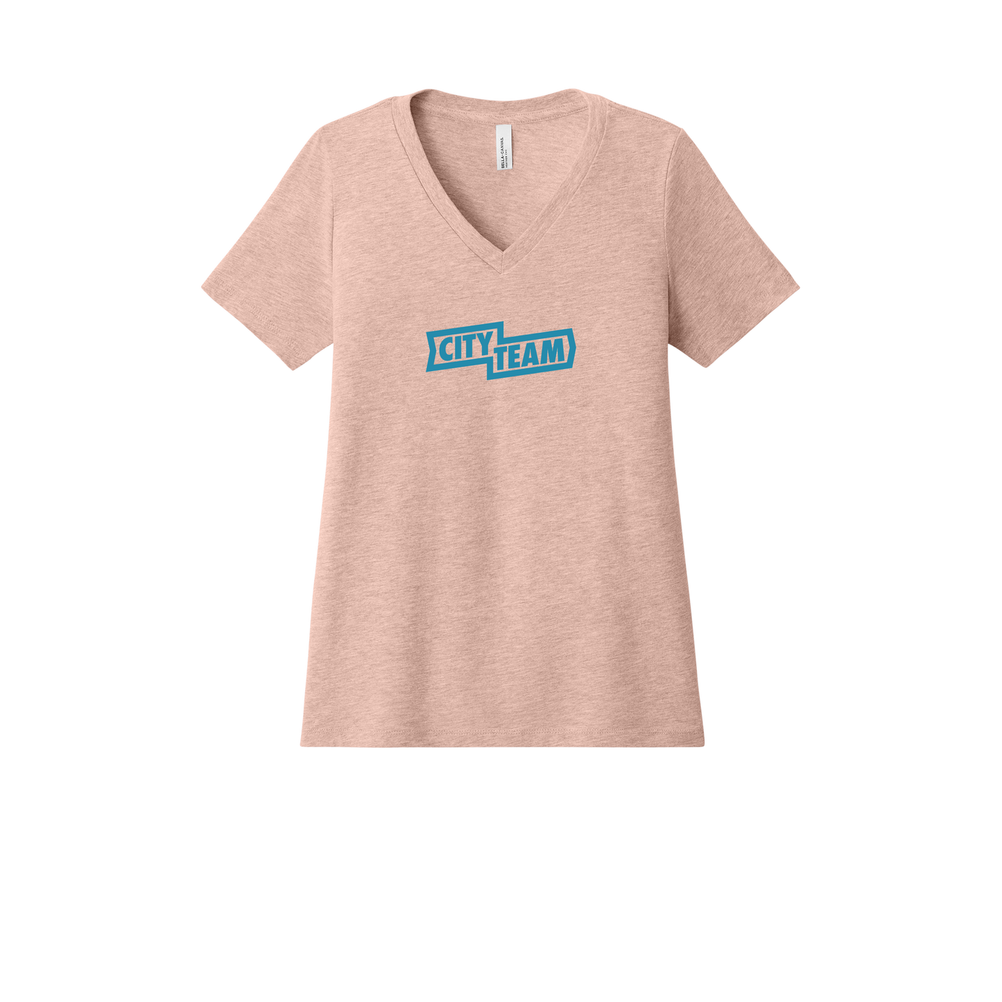 cityteam-womens-relaxed-v-neck-tee-dtf-front-6405CVC-heatherpeach-flat-front