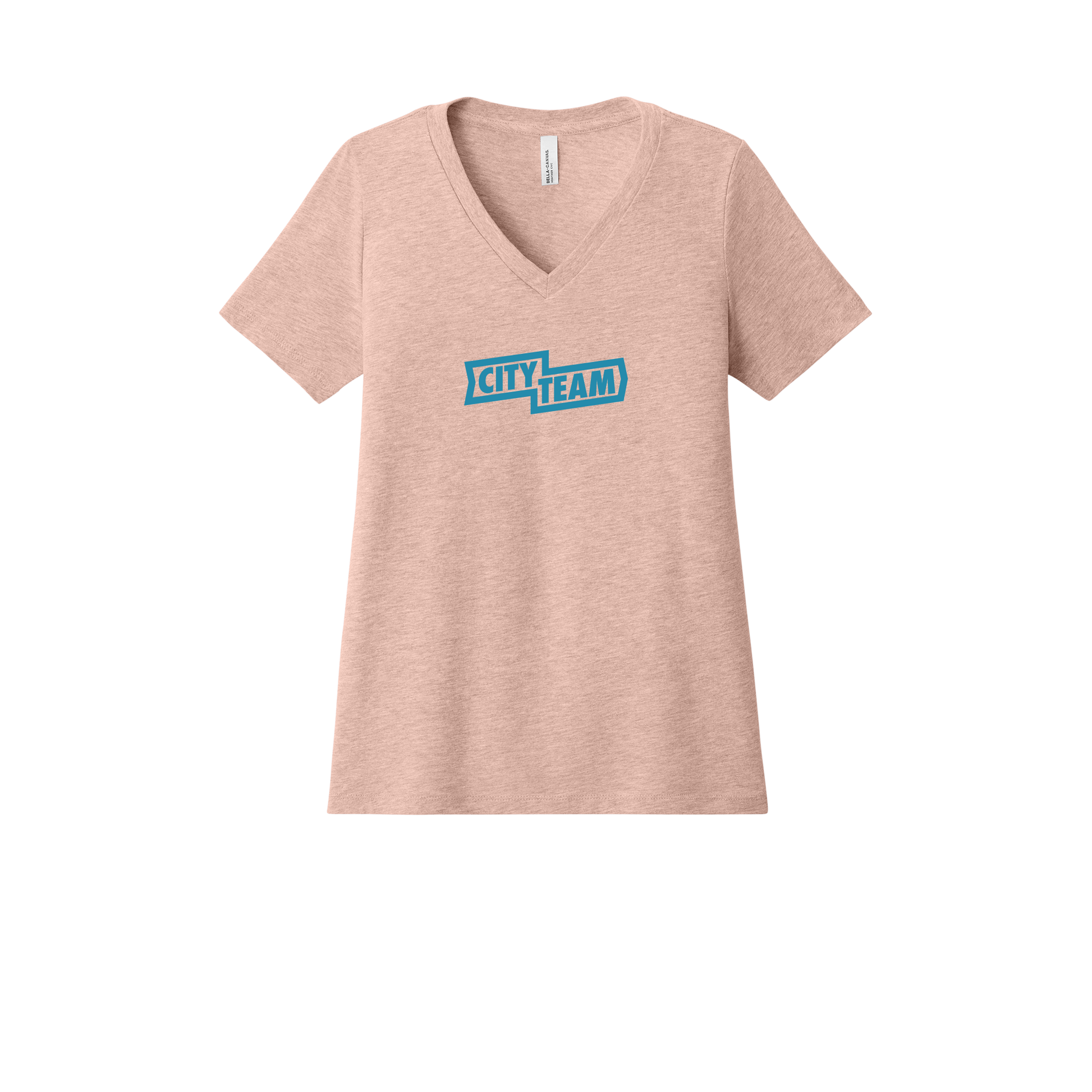 cityteam-womens-relaxed-v-neck-tee-dtf-front-6405CVC-heatherpeach-flat-front
