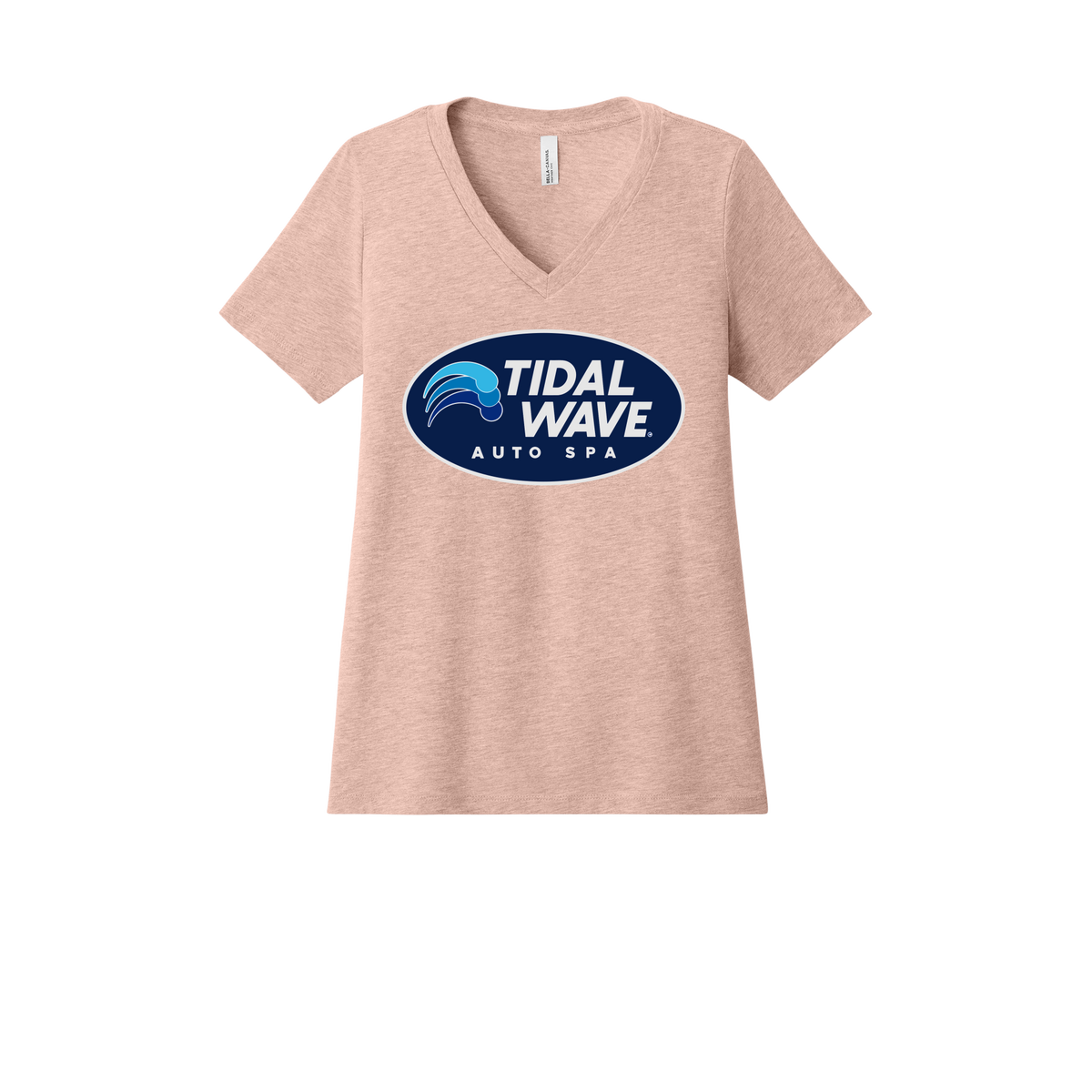 tidalwaveautospa-womens-relaxed-v-neck-tee-dtf-front-6405CVC-heatherpeach-flat-front