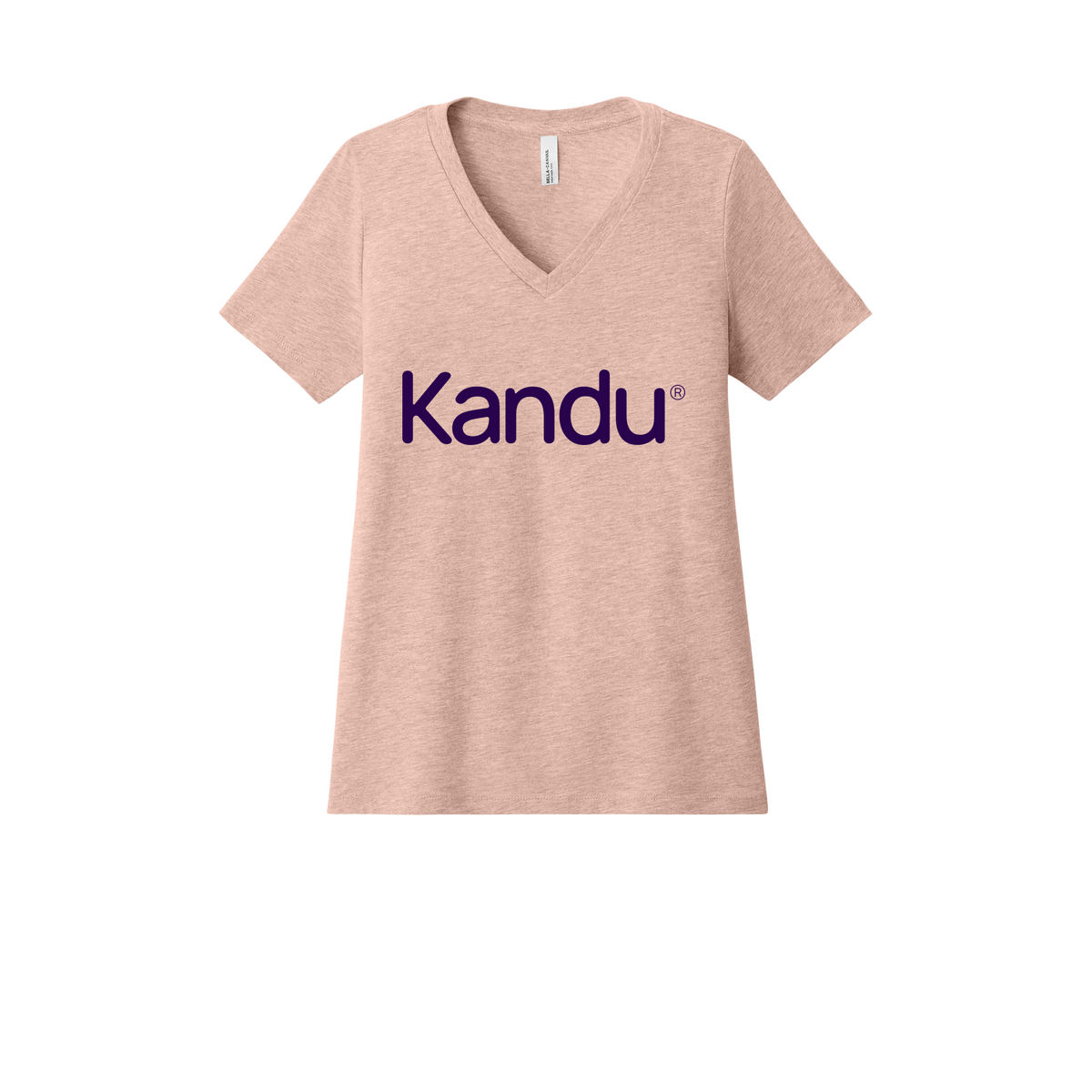 kandu-womens-relaxed-v-neck-tee-dtf-front-6405CVC-heatherpeach-flat-front