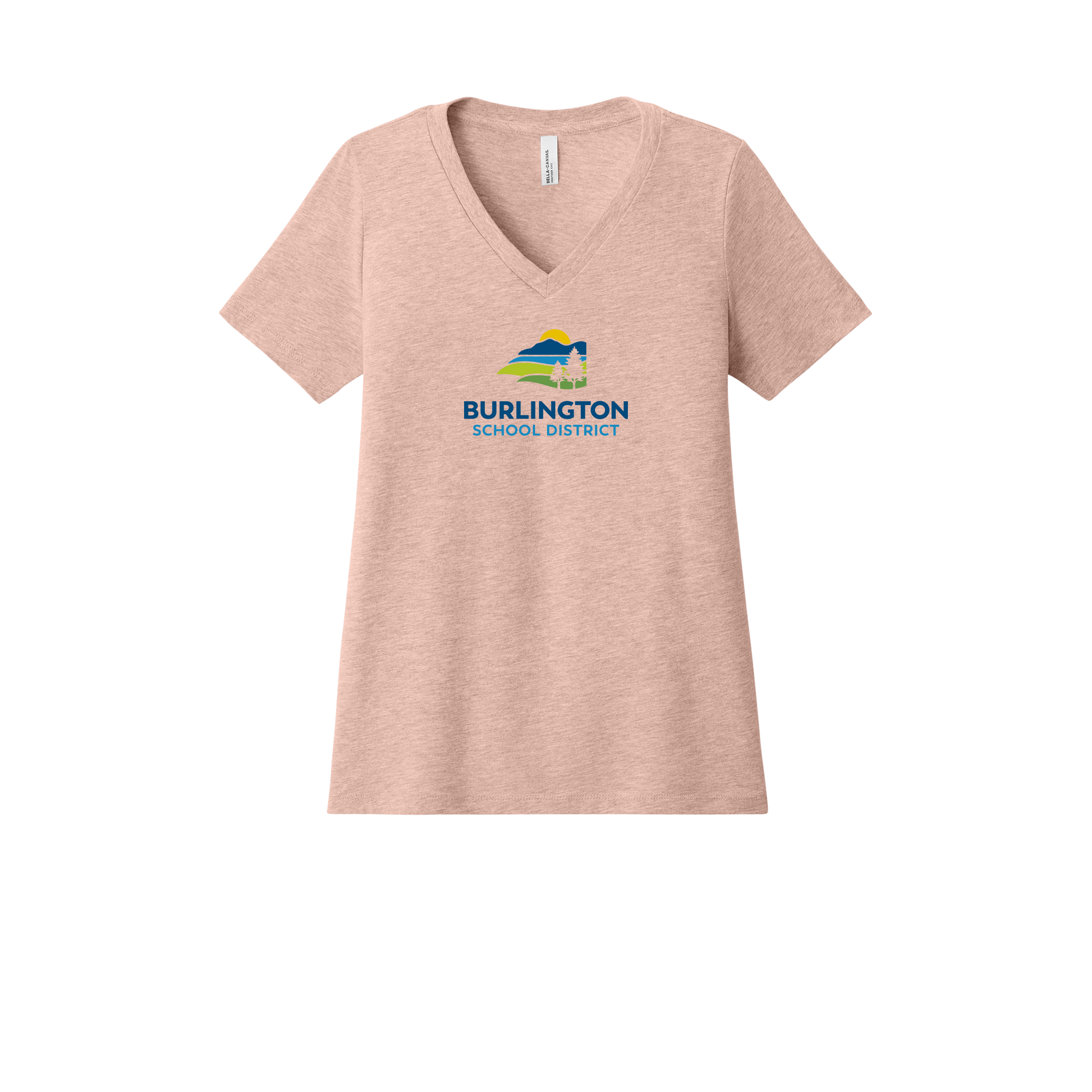 bsdvt-womens-relaxed-v-neck-tee-dtf-front-6405CVC-heatherpeach-flat-front