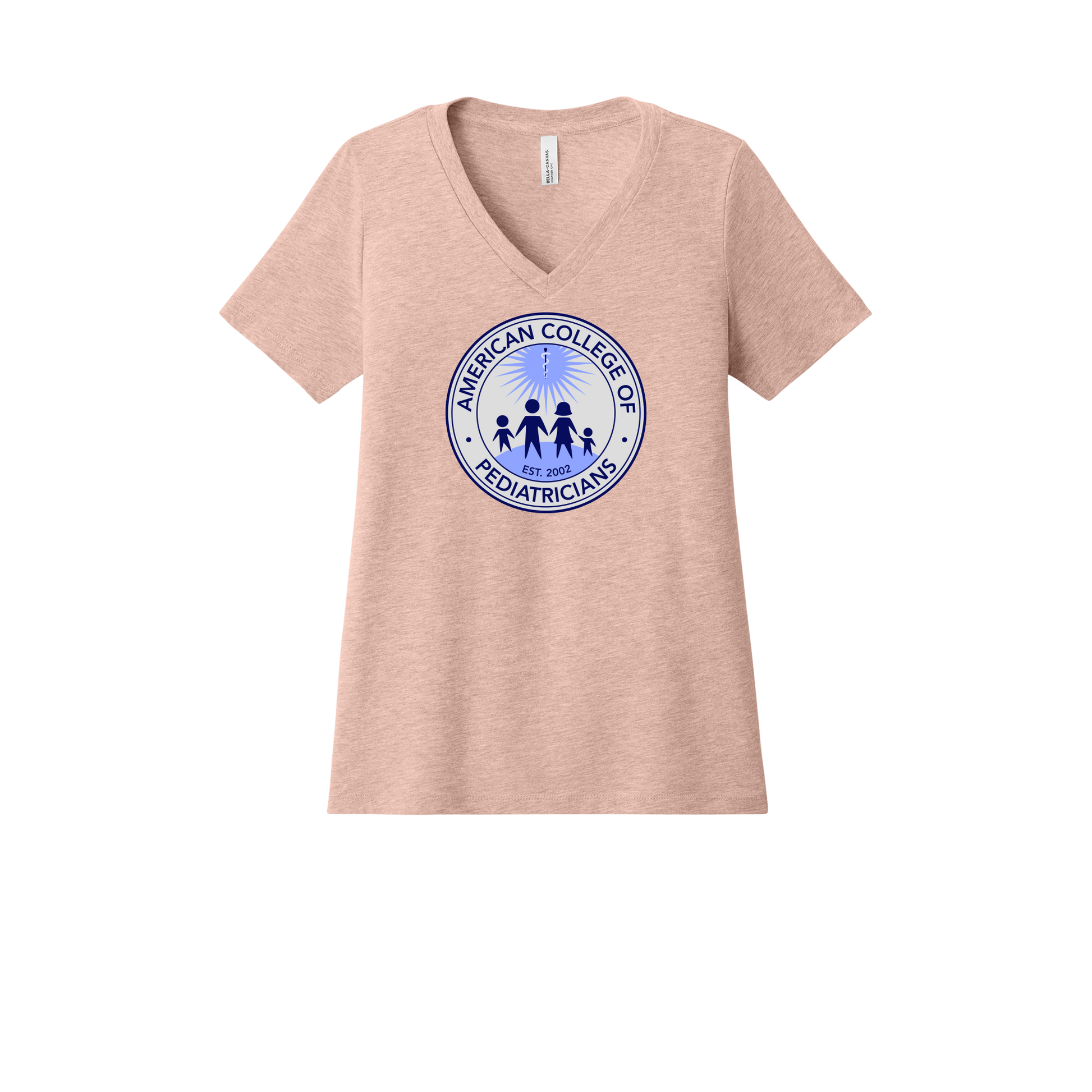 acpeds-womens-relaxed-v-neck-tee-dtf-front-6405CVC-heatherpeach-flat-front