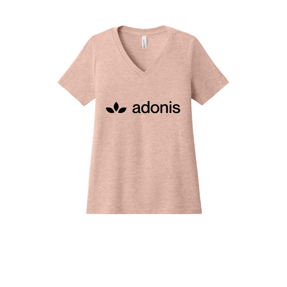 adonis-womens-relaxed-v-neck-tee-dtf-front-6405CVC-heatherpeach-flat-front