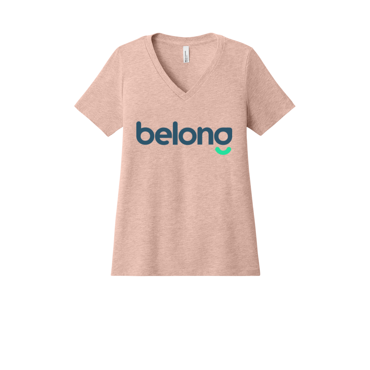 belonghome-womens-relaxed-v-neck-tee-dtf-front-6405CVC-heatherpeach-flat-front