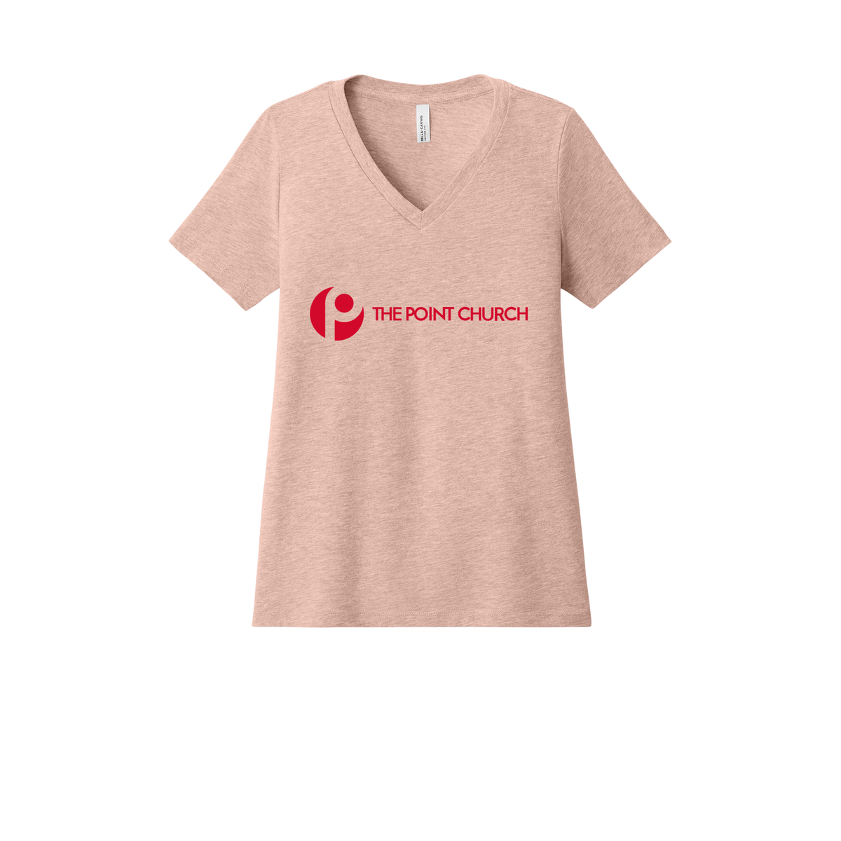thepointva-womens-relaxed-v-neck-tee-dtf-front-6405CVC-heatherpeach-flat-front