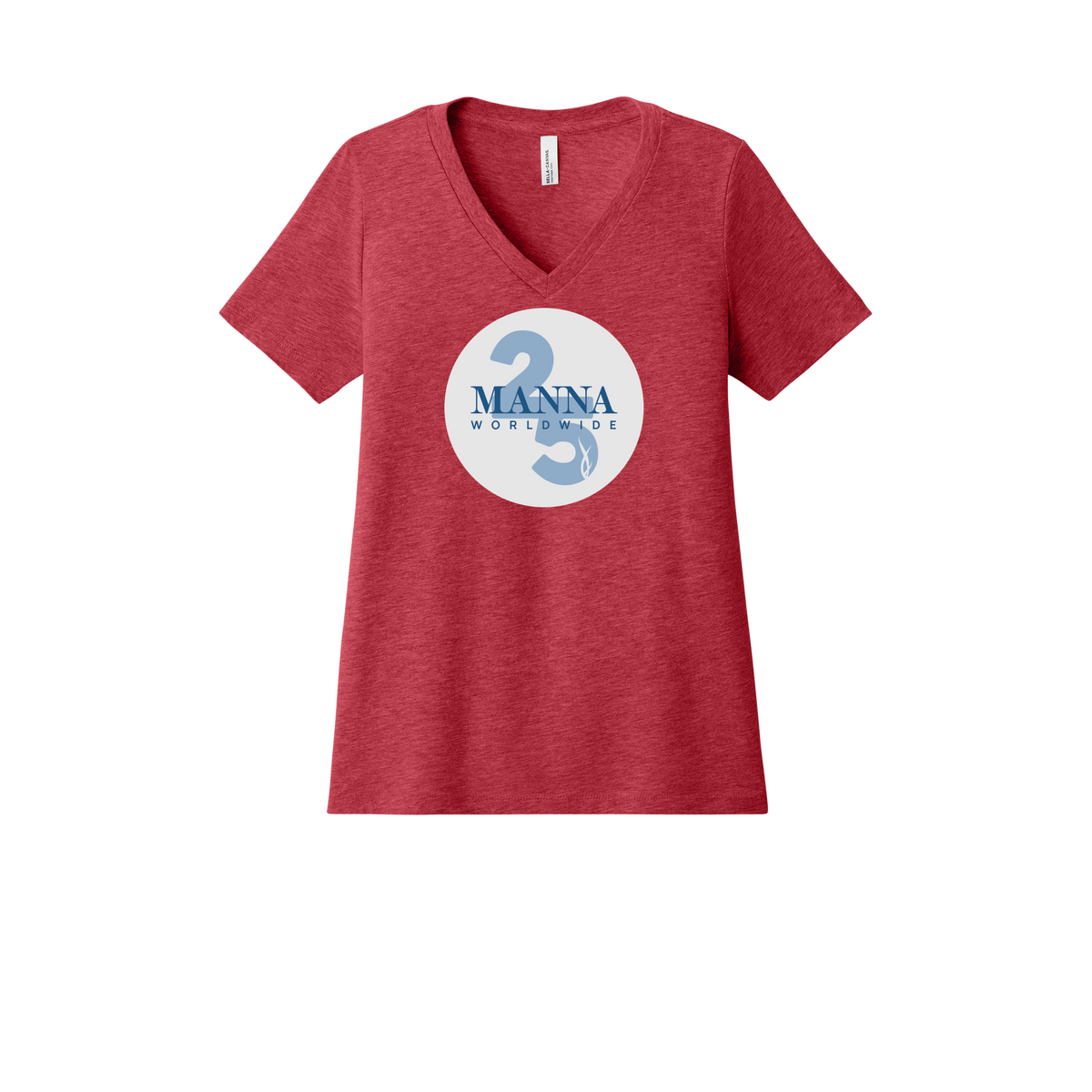 mannaworldwide-womens-relaxed-v-neck-tee-dtf-front-6405CVC-heatherred-flat-front
