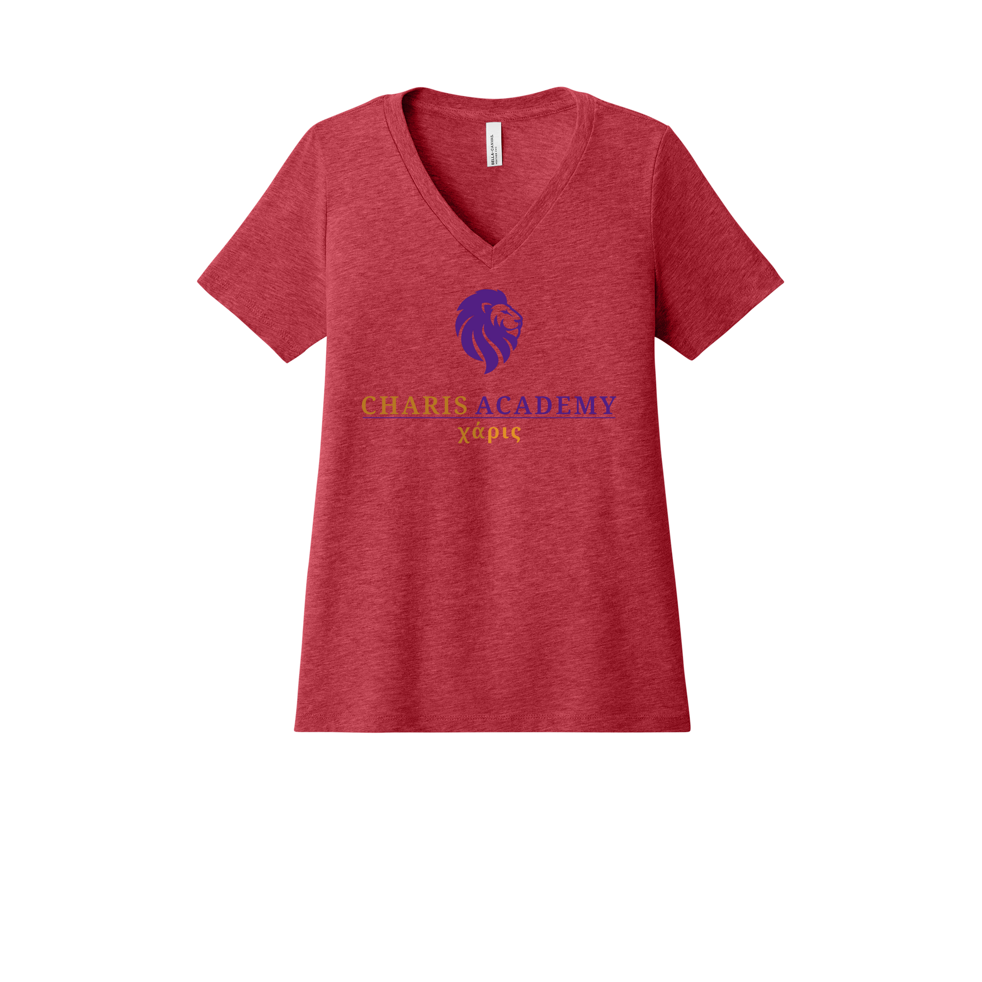 cahazleton-womens-relaxed-v-neck-tee-dtf-front-6405CVC-heatherred-flat-front