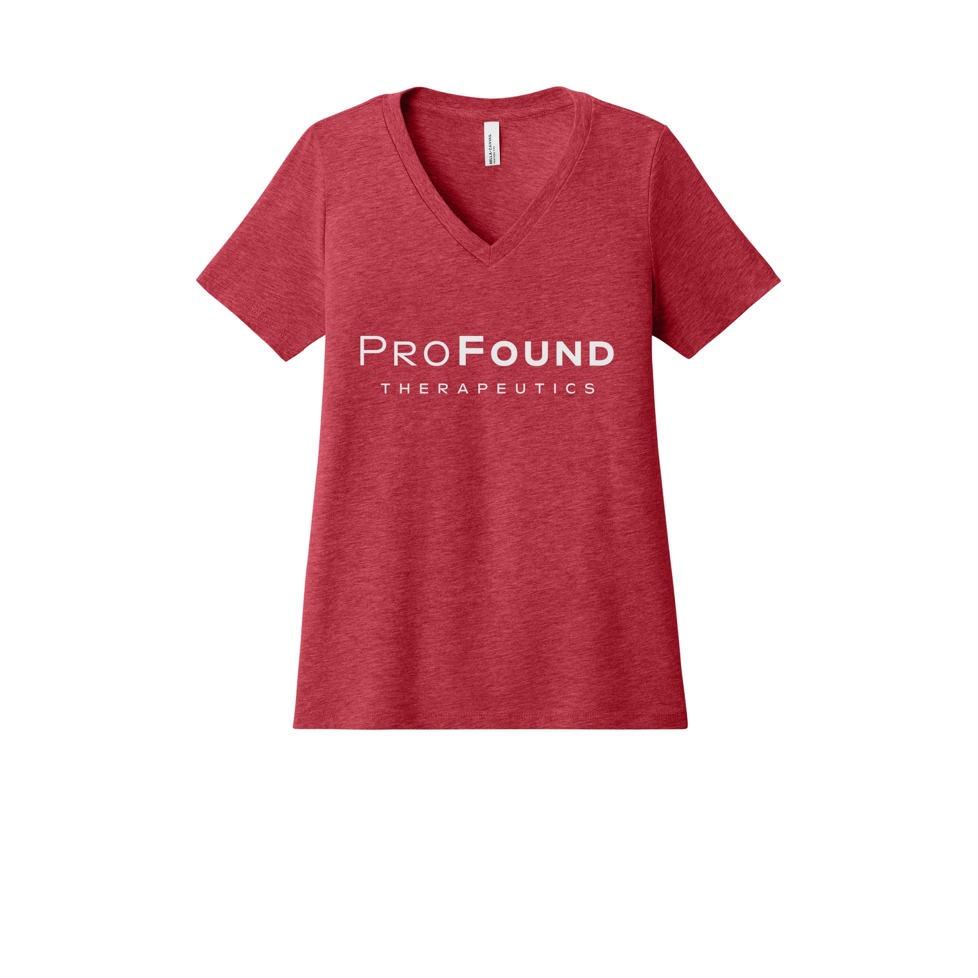 profoundtx-womens-relaxed-v-neck-tee-dtf-front-6405CVC-heatherred-flat-front
