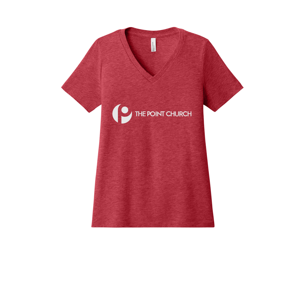 thepointva-womens-relaxed-v-neck-tee-dtf-front-6405CVC-heatherred-flat-front