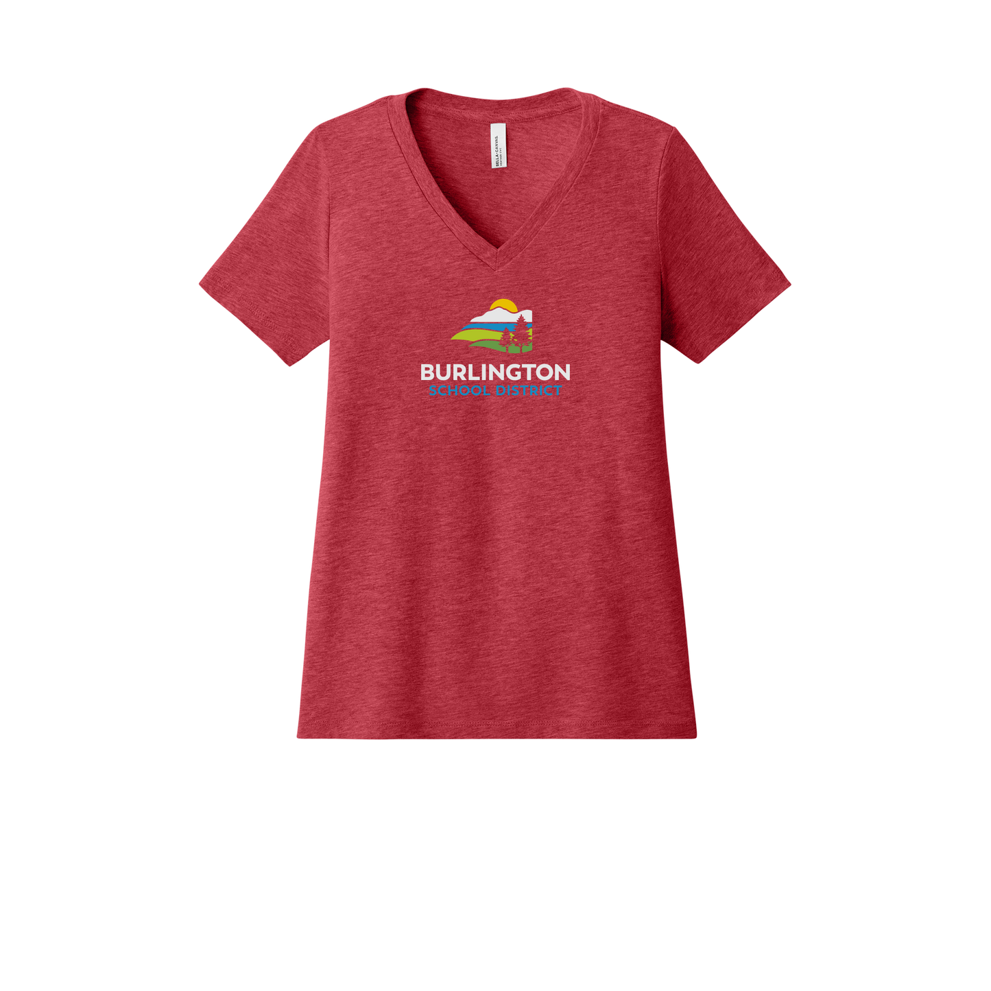 bsdvt-womens-relaxed-v-neck-tee-dtf-front-6405CVC-heatherred-flat-front