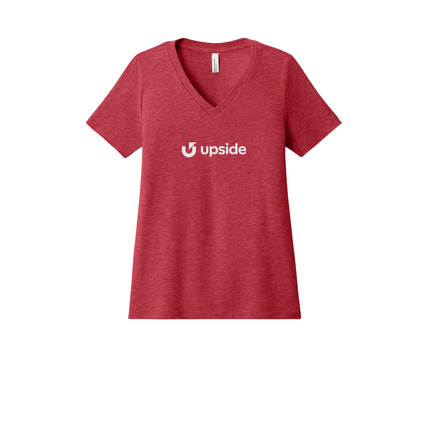 upside-womens-relaxed-v-neck-tee-dtf-front-6405CVC-heatherred-flat-front